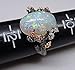 Ginger Lyne Collection Henrietta Elven Tree Branch Setting Oval Shape Simulated Fire Opal Ring