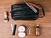 Classic Leather Toiletry Bag and Dopp Kit - Mens Travel and Shave Kit (French Morocco Leather, Black)