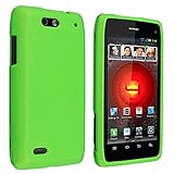 Neon Green Rubberized Hard Case Cover for Verizon Motorola Droid 4