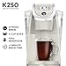 Keurig K250 Coffee Maker, Single Serve K-Cup Pod Coffee Brewer, With Strength Control, 4 cups, Sandy Pearl