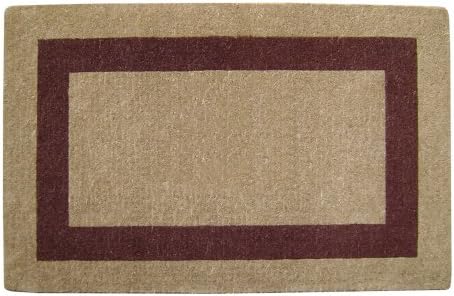 Nedia Home O2082 Heavy Duty Coir Door Mat Single Picture Frame, Plain - Brown 30" x 48"