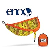 ENO - Eagles Nest Outfitters DoubleNest Print Lightweight Camping Hammock, 1 to 2 Person, Soundwave/Yellow