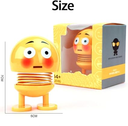 Gyanadh Bobble Head Spring Dolls Emoticon Figure Car Interior Dashboard Ornaments Decoration Smiling Face Shaking Toys Party Favours for Kids Birthday (1)