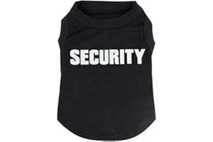 Dog Shirt T Shirts Puppy Summer Clothes Dog Tank Top Vest Security Sweat Shirt for Small Dog Medium Dog Cat (L, Black)