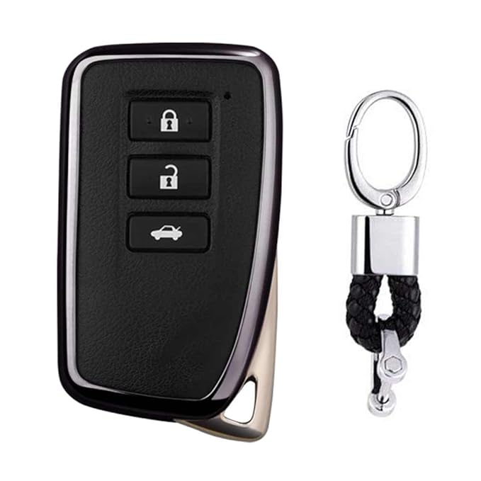 Black Premium Soft TPU Car Key Case Shell Cover with Amazon.co.uk