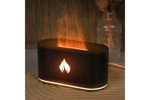 Auto Shut Off Flame Diffuser with Humidifier Function 160ml Tank Essential Oil Diffuser for Bedroom and Office Aromatherapy (