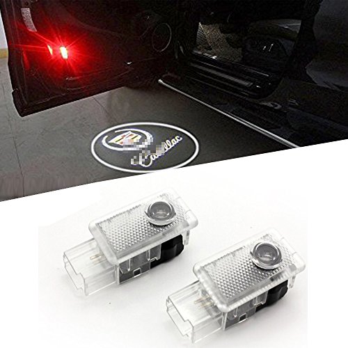 Karono(TM) 2pcs Car Door LED Logo Laser Courtesy Emblem Shadow Welcome Projector Lamp Light for Cadillac SRX XTS ATS CTS