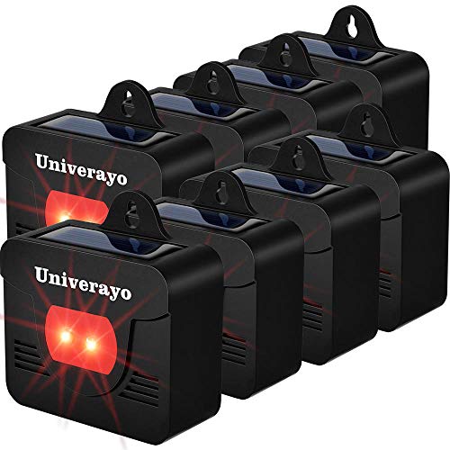 Univerayo Solar Predator Deterrent Light Predator Control Light Deer Repellent Coyote Deterrent Devices Rabbit Skunk Fox Bird Raccoon Coyote Animals Repellent - Upgraded Version - 8 Pack Univerayo Solar Predator Deterrent Light Predator Control Light Deer Repellent Coyote Deterrent Devices Rabbit Skunk Fox Bird Raccoon Coyote Animals Repellent - Upgraded Version - 8 Pack