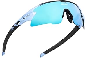 SCVCN 5 Pack & Photochromic Cycling Sunglasses for Men Women - 30g UV400 Protection Semi-Mirrored PC Lens Sport Sun Glasses