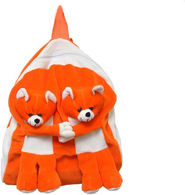Vpra Mart Orange Twins Bear Soft Toy bag