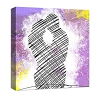 Canvas Wall Art Romantic Couple Canvas Prints Home Artwork Decoration for Living Room,Bedroom - 12x12 inches