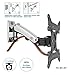 NB North Bayou Full Motion Monitor TV Wall Mount Bracket for 30-40 Inch LCD LED Flat Screen with Weight Capacity 11lbs to 22lbs (Chrome Plating-Single Extension)