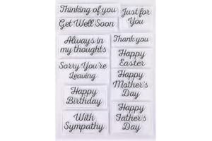 NZJ Happy Easter & Mother's Day Clear Stamps for Card Making & Scrapbooking (Transparent, Rectangular, 15x20.5cm)