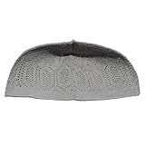 Kids Kufi Skull Cap - Grey One-size Turkish Muslim Islamic Taqiya Takke for Children
