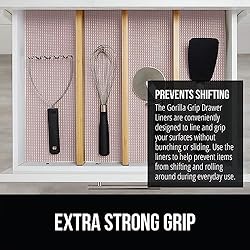 Gorilla Grip Drawer Shelf and Cabinet Liner, Thick