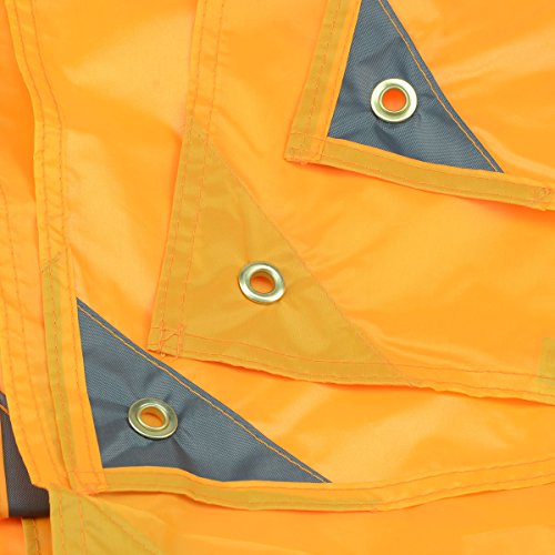 YAPJEB Waterproof Camping Tent Tarp Hammock Rain Fly Beach Shelter Footprint Groundsheet Picnic Blanket Mat Sunshade (Orange, S - 8.2 x 4.92 ft)