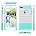 ULAK iPhone 7 Plus Case, Slim Flexible TPU Rugged Rubber Anti Scratch Hard Cover Thin Case with Design for Apple iPhone 7 Plus 5.5 inch- Mint Minimal Stripes