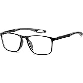 ZNEIAAPR Myopia Distance Sport Glasses for Men, Near Sighted Driving Eyeglasses Nearsighted TR90 Frame