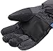 Lullaby Kids Windproof Youth Winter Ski Snow Snowboard Riding Ski Gloves, Black Stripes, M(7-9Y)