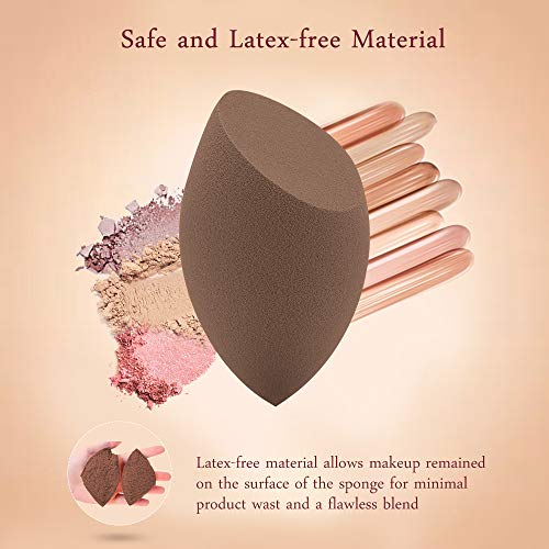 Makeup Sponge Blender - 3 Pack Beauty Sponges Latex Free Q SOFT Makeup Foundation Blending Smooth Flawless Make Up Sponge for Base Liquid, Concealer, BB Cream, Powder, Eyeshadow and Blush (3 Pack) - Thumbnail 2