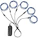 Ourbest 5in1 Neon Strip Light Kit, EL Wire Neon Lights Kit for Cosplay Dress, Handcraft Cosplay Party Decoration 3Mode Stay/Slow/Fast Flash (15Ft 5Pack 3Ft Blue)