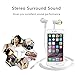 Mxstudio Stereo Sound Headphones Wired Earphones In-Ear Earphones with Volume Control Earbuds with Mic White