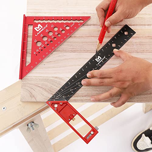 Rafter Square 7 Inch and Framing Square 12 Inch Carpenter Square Set
