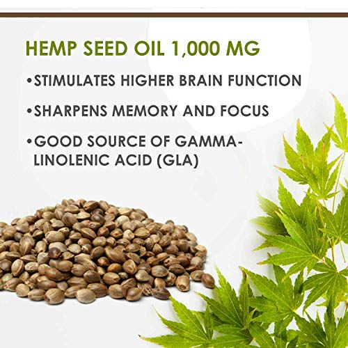 Unflavored Hemp Seed Oil Extract for Pain Relief, Stress, Anxiety, Sleep, Keto 1000mg