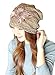 Qunson Womens Lace Flower Beanie Hat Cap Turban (Light Coffee)