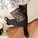 Jushye Womens Thigh High Socks, Women Girl Winter Over Knee Leg Warmer Soft Cotton Lace Socks Leggin (Black)