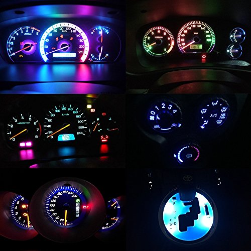 image for T5 LED Bulb Dashboard Dash Lights Ice Blue 8000K 3030 SMD Wedge Base f