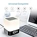 Alisten Night Light Wireless Bluetooth Speakers, All in 1 Bedroom MP3 Player and Alarm Clock Lamp with Touch Sensor for Home, Adult and Kids - White