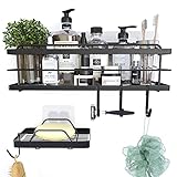 KINCMAX Shower Caddy Bath Shelf with Hooks, Shower