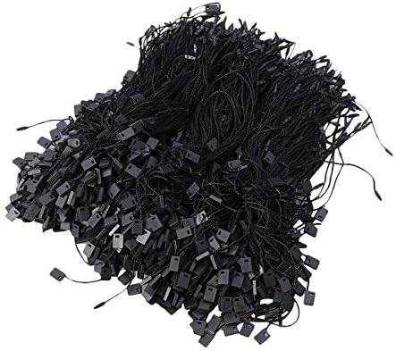 950Pcs Black Tag String Nylon Lock Black Tag String Nylon String Snap Lock Pin Loop Fastener Hook Ties Price Tag Fasteners with Snap Lock - Image 4