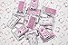 Girl Baby Shower Mini Chocolate Candy Bar Wrapper Labels, Pink Party Favor Stickers - 45 Count