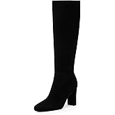Modatope Knee High Boots for Women Chunky Heel Rounded Toe Womens Tall Boots