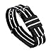 BARTON WATCH BANDS 18mm Black/Ivory Standard Length Ballistic Nylon NATO® Style Straps