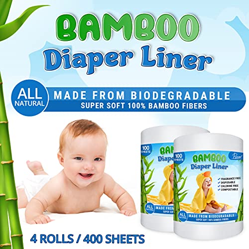 Ravel Bamboo Unscented Diaper Liners 100 Bamboo Disposable Cloth
