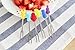 Flee Cute Cartoon Fruit Fork Set of 6 with Forks Holder Stainless Steel Food Pick Forks with A Holder Silicone Handle Stainless Steel Fruits Cake Salad Fork Set for Home and Restaurant