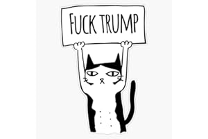 GENERIC Avantaway Fuck Trump Protest Cat Sticker Decal Vinyl Bumper Sticker Decal Waterproof 5"