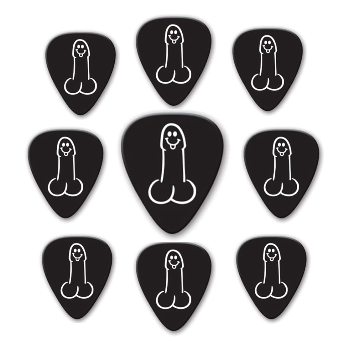 Pack of 9 x DickPicks - Celluloid Electric & Acoustic Guitar Pick Plectrums - 1.35mm 'Stiffy'
