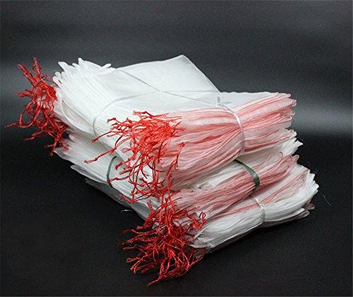 Joyful Store Garden Plant Fruit Protect Drawstring Net Bag Insects Mosquito Bug Net Barrier Bag Mesh Against Insect Pest Bird For Protecting Your Plant Fruits Flower(50pcs) (5.9″ x 3.9″)