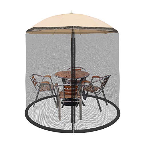 Patio Umbrella Cover Mosquito Netting Screen for Patio Table Umbrella