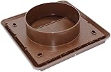 Kair Brown 100mm Gravity Wall Vent Grille 155mm Cover Backdraught Shutter view 4
