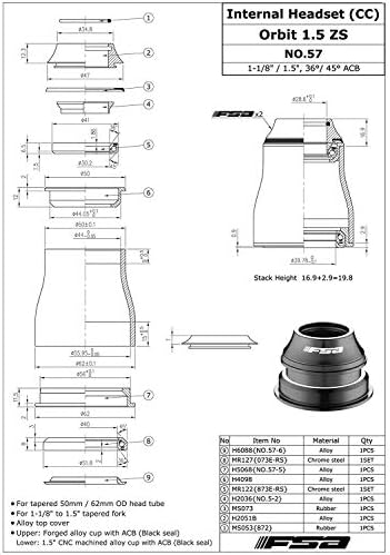 Fsa no 57 headset bearings Outlet