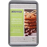 CasaWare Ceramic Coated NonStick Cookie/Jelly Roll Pan 11"x17" (Silver Granite)