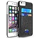 Cobble Pro Premium Handcrafted Leather Textured Back Case Cover with ID Credit Card Slot Holder Compatible with iPhone 6 Plus / 6S Plus (5.5