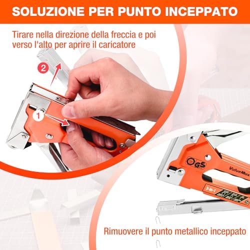 - Spillatrice manuale multifunzione 3 in 1 con 3000 graffette, adatta per graffette n. 140, 28, 8, ideale per tappezzeria, materiale da fissaggio, decorazione