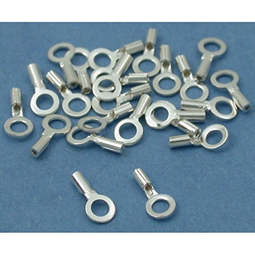 25 Sterling Silver Crimp Necklace Cord End Beading 6mm