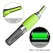Nose Hair Trimmer,Bienna Electronic [Battery-Operated] Stainless Steel Nose Ear Eyebrow Sideburn and Beard Hair Clipper with LED Light for Men & Women-Green